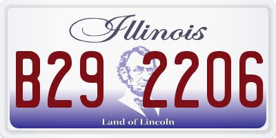 IL license plate B292206