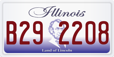 IL license plate B292208
