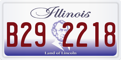IL license plate B292218