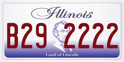 IL license plate B292222