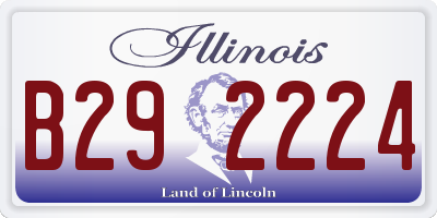 IL license plate B292224