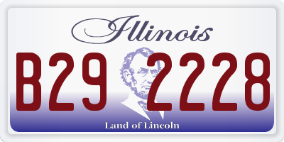 IL license plate B292228