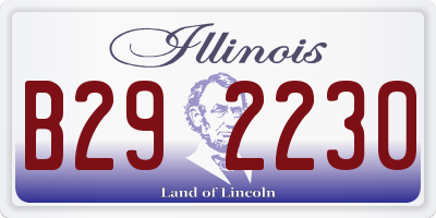 IL license plate B292230