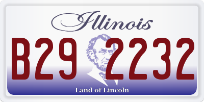 IL license plate B292232
