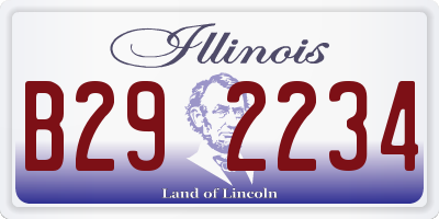 IL license plate B292234