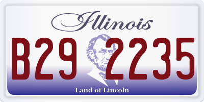 IL license plate B292235