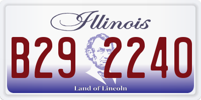 IL license plate B292240