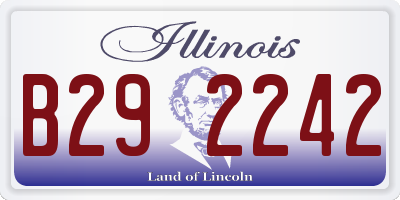 IL license plate B292242