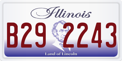 IL license plate B292243