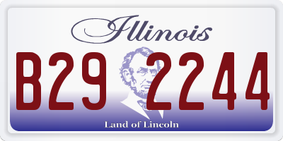 IL license plate B292244