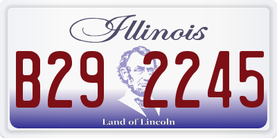 IL license plate B292245