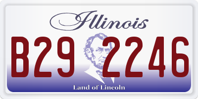 IL license plate B292246