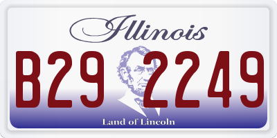 IL license plate B292249