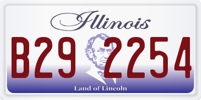 IL license plate B292254