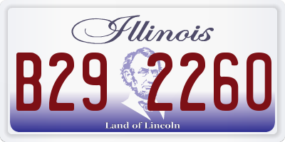 IL license plate B292260