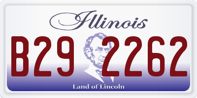 IL license plate B292262