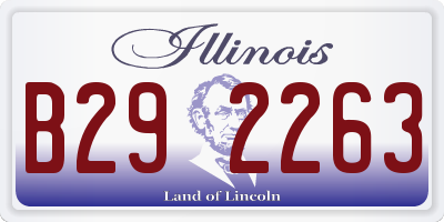 IL license plate B292263