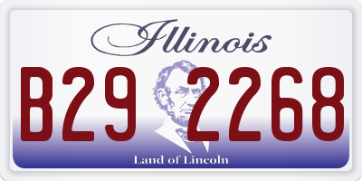 IL license plate B292268