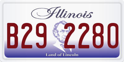 IL license plate B292280