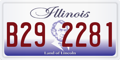 IL license plate B292281