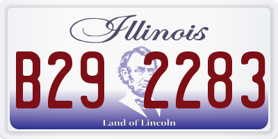 IL license plate B292283