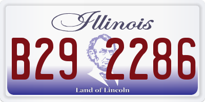 IL license plate B292286