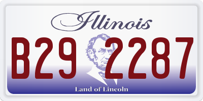IL license plate B292287