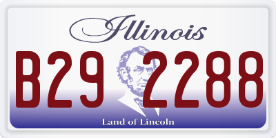 IL license plate B292288