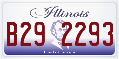 IL license plate B292293