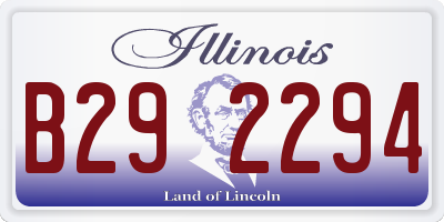 IL license plate B292294