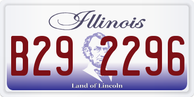 IL license plate B292296