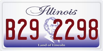 IL license plate B292298