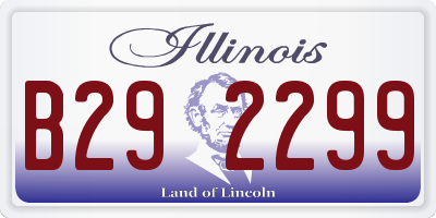 IL license plate B292299