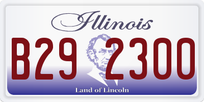 IL license plate B292300