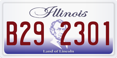 IL license plate B292301