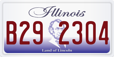 IL license plate B292304