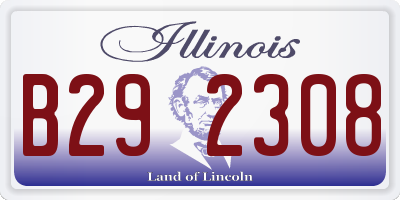 IL license plate B292308