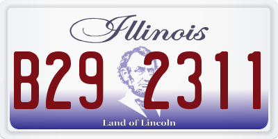 IL license plate B292311