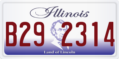 IL license plate B292314