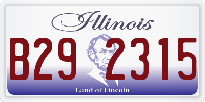 IL license plate B292315