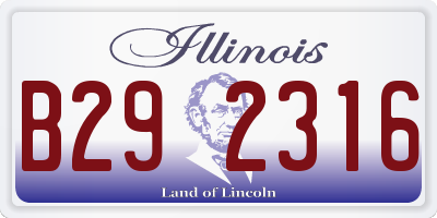 IL license plate B292316