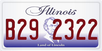 IL license plate B292322
