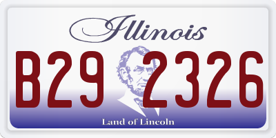 IL license plate B292326