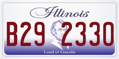 IL license plate B292330