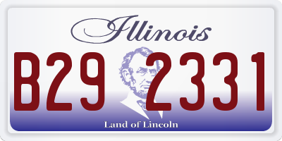 IL license plate B292331
