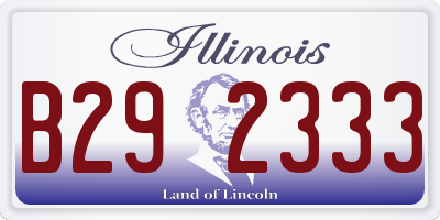 IL license plate B292333