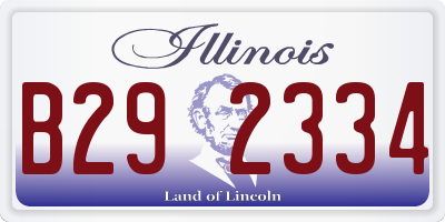 IL license plate B292334