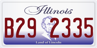 IL license plate B292335