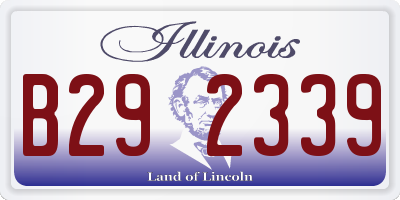 IL license plate B292339