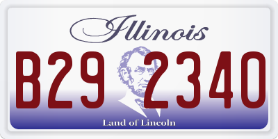 IL license plate B292340